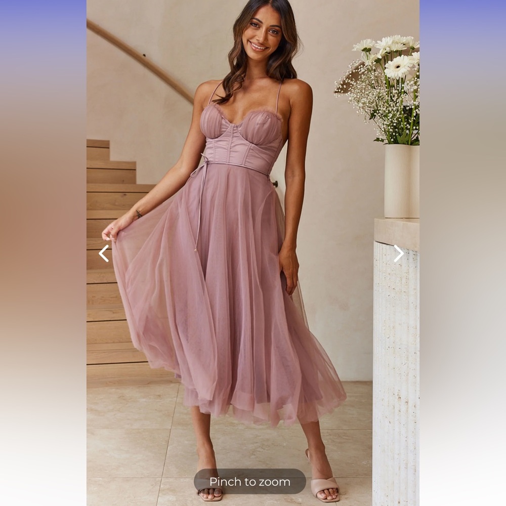 Rose colored formal dress